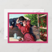 Loving Kiss Valentijn Briefkaart (Voorkant / Achterkant)