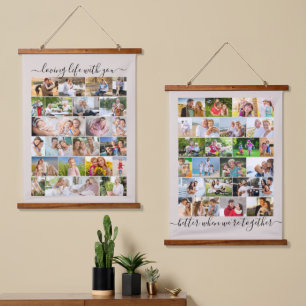 Loving Life Together 48 Photo Masonry Grid Beige Hangend Wandkleed
