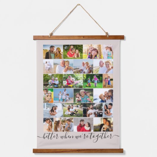 Loving Life Together 48 Photo Masonry Grid Beige Hangend Wandkleed (Voorkant 2)