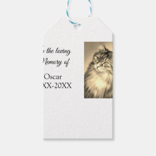 Loving Memorial Keepsake Funeral Voeg huisdier naa Cadeaulabel