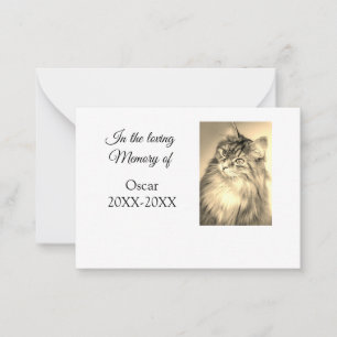 Loving Memorial Keepsake Funeral Voeg huisdier naa Notitiekaartje