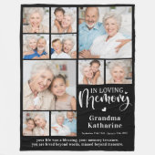 Loving Memory Custom 10 Afbeeldingen Sympathie Mem Fleece Deken (Voorkant)