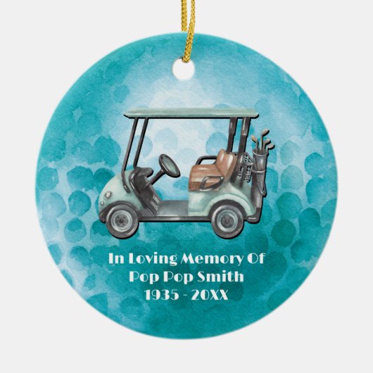 Loving Memory Golf Memorial Keramisch Ornament (Voorkant)