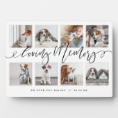 Loving Memory | Moderne Fotocollage voor huisdierh Fotoplaat (voorkant)