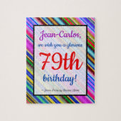 Loving, Multicolored 79th Birthday Puzzle (Vertical)