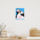 Loving Puffins  Poster (Keuken)