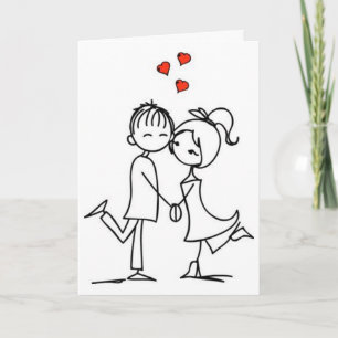 ***LOVING STICK COUPLE** JUBILEUM KAART