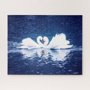 Loving Swan Couple, Jigzaag Puzzle Legpuzzel