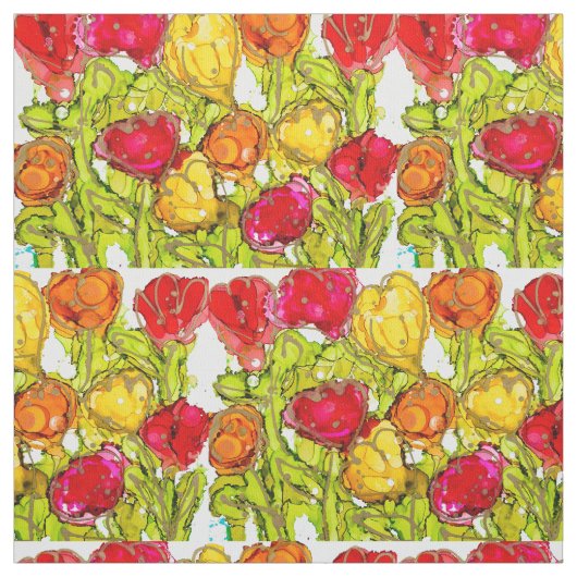 Lovitude de tissu de surface composée "Tulipes ora (Échantillon)