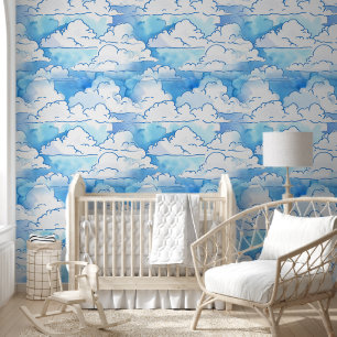 Lovley Sky Clouds - Naadloos patroon 4 Behang