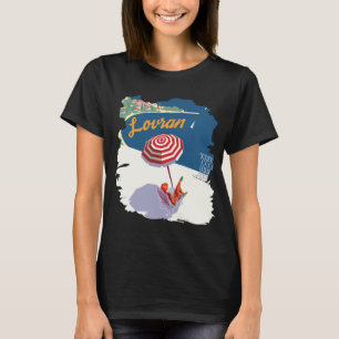 Lovran Kroatië Strand Parasol Rood Reizen T-shirt