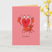 Lovster - Carte de vœux de la Saint-Valentin Love  (Fleur jaune)