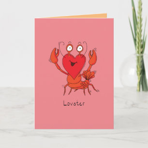 Lovster - Liefde Lobster Valentijns Wenskaart Kaart