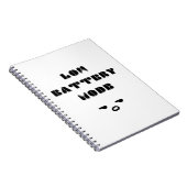 Low Battery Mode Grappig Vermoeid Quote Ontwerp Notitieboek (Rechterzijde)