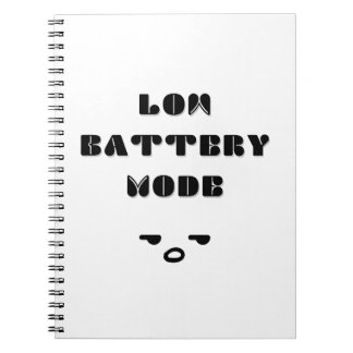 Low Battery Mode Grappig Vermoeid Quote Ontwerp Notitieboek