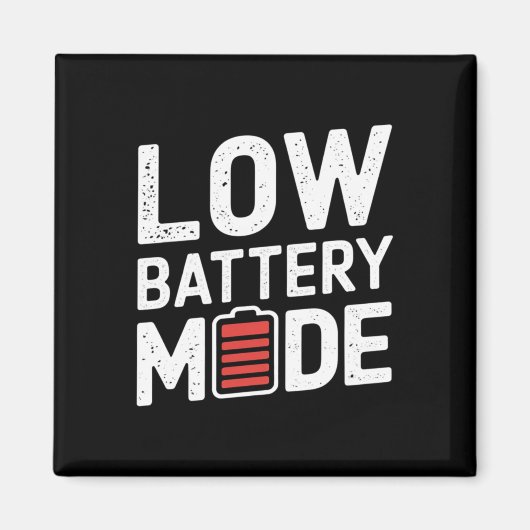 Low Battery Mode-Sticker Magneet (Voorkant)