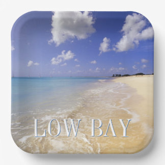 Low Bay Beach, Barbuda, Antigua Papieren Bordje