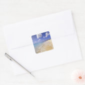 Low Bay Beach, Barbuda, Antigua Vierkante Sticker (Envelop)