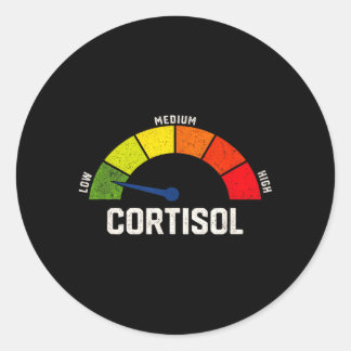 Low Cortisol Levels Meme Ronde Sticker