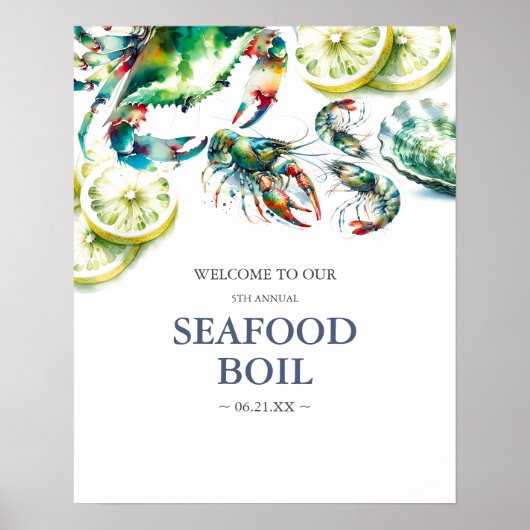 Low Country Boil Welcome Sign Poster (Voorkant)