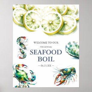 Low Country Boil Welcome Sign Poster