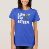 Low Elf Esteem Kerstfeestdag Funny T-shirt (Voorkant)