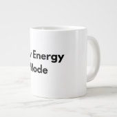 Low Energy Mode Minimal Typography Mug Extra Grote Beker (Voorkant rechts)