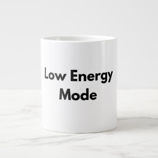 Low Energy Mode Minimal Typography Mug Extra Grote Beker