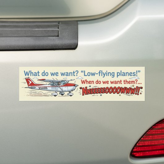 Low-Flying Planes Bumper Sticker (Op auto)