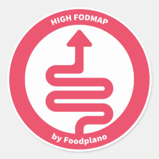 Low FODMAP Diet Sticker voor Hoge FODMAP Voedingsm
