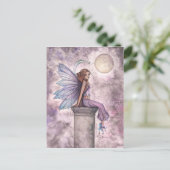 Low Hanging Moon Fairy Briefkaart (Staand voorkant)