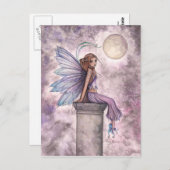 Low Hanging Moon Fairy Briefkaart (Voorkant / Achterkant)