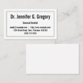 Low-Key en Basic General Dentist Visitekaartje (Voorkant / Achterkant)