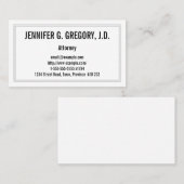 Low-Key, gewoon Visitekaartje voor procureur (Voorkant / Achterkant)