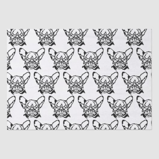 Low Key Rockstar Frenchie French Bulldog Tissuepapier (Voorkant)