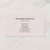 Low Lunge Pose - Yoga Instructeur Visitekaartje (Achterkant)