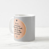 Low Maintenance Love Funny Relationship Quote Art Koffiemok (Voorkant links)