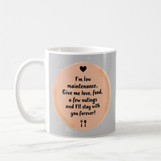 Low Maintenance Love Funny Relationship Quote Art Koffiemok (Links)