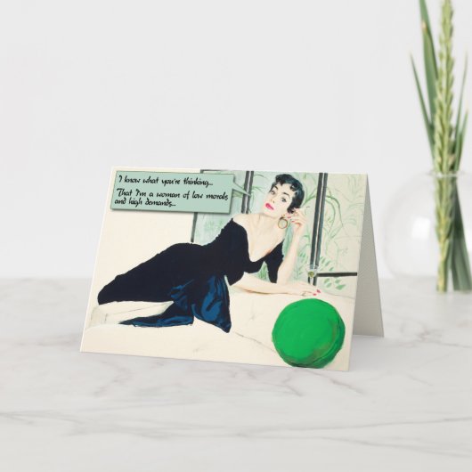 Low Morals [drôle de carte de voeux] (Devant)