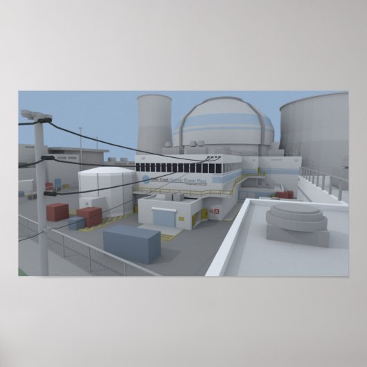 Low Poly CSGO Nuke Poster (Voorkant)