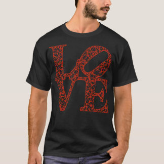 Low Poly LOVE Robert Indiana rood TShirt