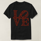 Low Poly LOVE Robert Indiana rouge TShirt (Design devant)