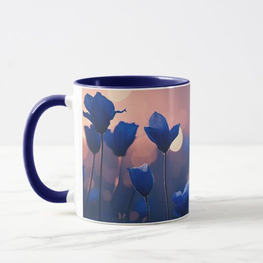 Low Poly Mountain Fantasy Landschap Mok (Links)