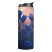 Low Poly Mountain Fantasy Landschap Thermosbeker (Gedraaid links)