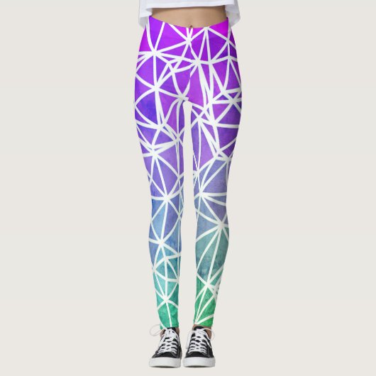 Low Poly Ombre Leggings (Voorkant)