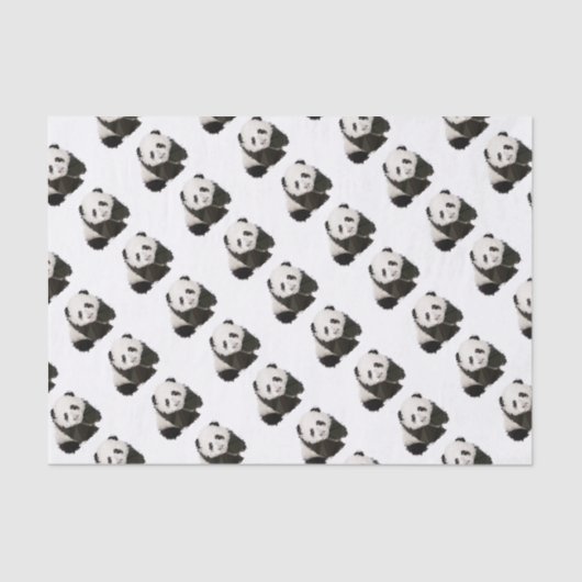 Low Poly Panda Tissuepapier (Voorkant)