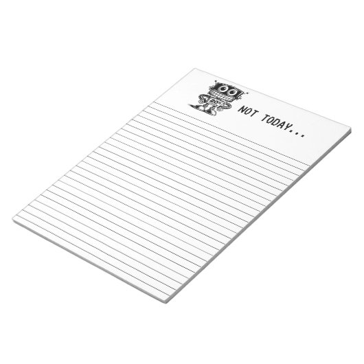 Low Power Robot – niet vandaag... Notitieblok (Schuin)