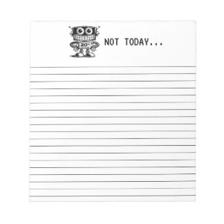 Low Power Robot – niet vandaag... Notitieblok