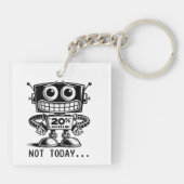 Low Power Robot – niet vandaag... Sleutelhanger (Achterkant)