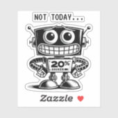 Low Power Robot – niet vandaag... Sticker (Vel)